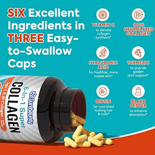 Surebounty Multi Collagen Complex, Tipo I, Ii, Iii, Super Co - Imagem 3