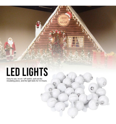Luzes Led 100pcs Mini Lâmpadas De Bola De Balão Redonda Nata - Imagem 6