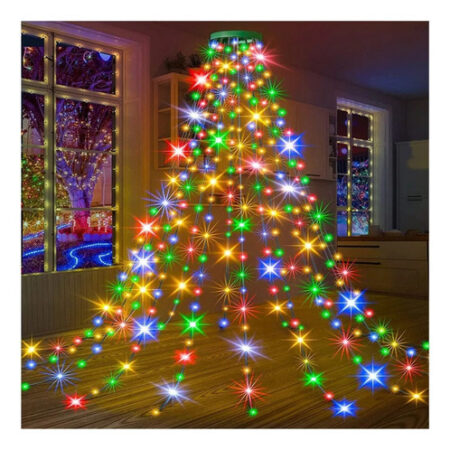 Coroa De Flores Led Brilhante De 400 Luzes De Árvore De Nata - Imagem 8