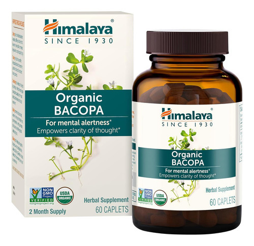 Himalaia Bacopa Organic Monnieri Suplemento De Ervas Nootróp
