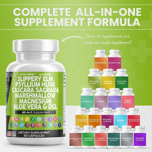 Nutracêuticos Limpos Olmo Escorregadio 5000mg Casca De Psyll - Imagem 5