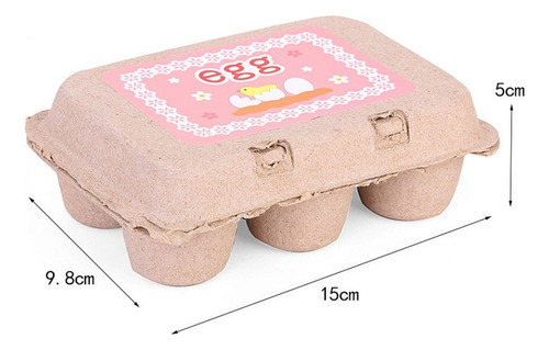 M 6 Pack De Ovos De Madeira Brinquedos De Cozinha Para - Imagem 4