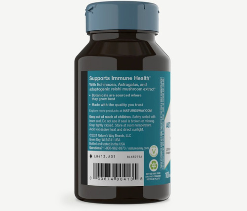 Natures Way Echinacea Astragalus & Reishi, Suporte Imunológi - Imagem 2