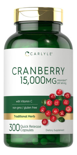 Comprimidos De Cranberry Carlyle Mg | 300 Cápsulas | Com Vit