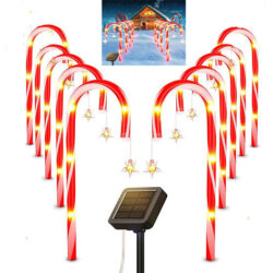 Luzes Solares De Cana-de-natal Star Garden De 8 Modos, Pacot