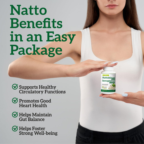 Suplemento Nattokinase 2000 Fu Serrapeptase Spu - Aprimorado - Imagem 2