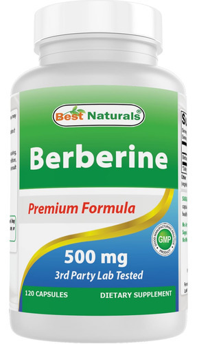 Best Naturals Berberine 500mg 120 Cápsulas - Suporta Função