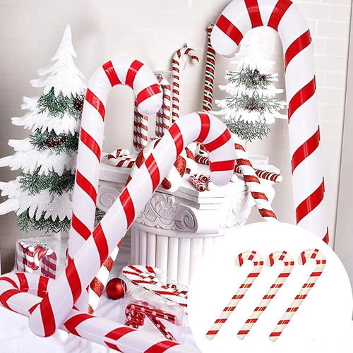 Brinquedo De Cana Inflável De Papai Noel De 6 Peças - Imagem 5