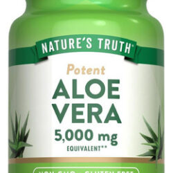 Natures Truth Aloe Vera Softgels | 5000mg | 100 Contagens |