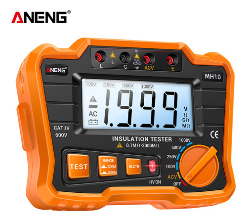 Testador De Resistência De Isolamento Digital Aneng Mh10 0.1 - Imagem 2