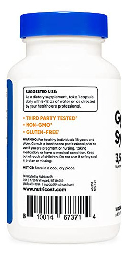Suplemento Nutricost Gymnema Sylvestre 175 Mg 180 Cápsulas - Imagem 3