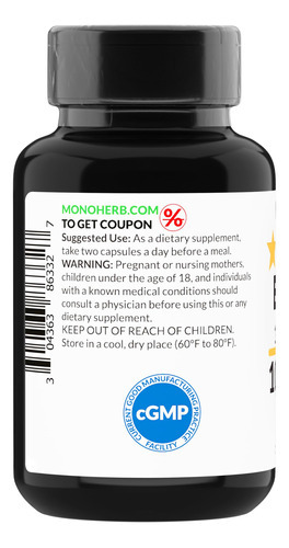Suplemento De Extrato De Monoerva Brahmi 1000mg 90 Cápsulas - Imagem 4