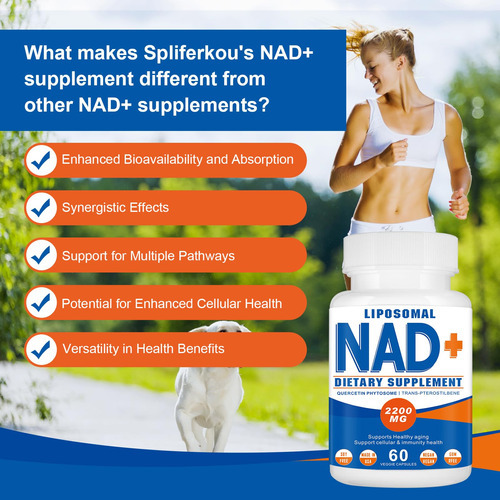 Suplemento Spliferkou Lipossomal Nad+ 2200mg 60 Cápsulas - Imagem 6