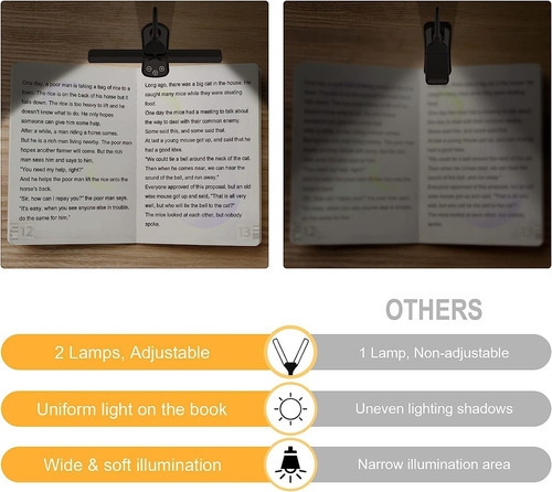 Luz De Leitura Para Livro Na Cama Led Recarregável - Imagem 9