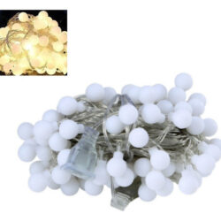 Para Cordão Bolinhas 10m 100 Bolas Branco Quente Leds 8
