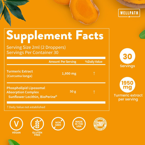 Curcumina Lipossomal - Suplemento Lipossomal Líquido Em Gota - Imagem 6