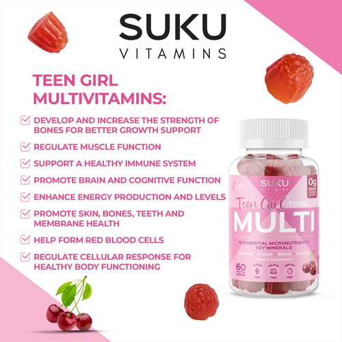 Vitaminas Suku Gomas Para Meninas Adolescentes - Suplemento - Imagem 7