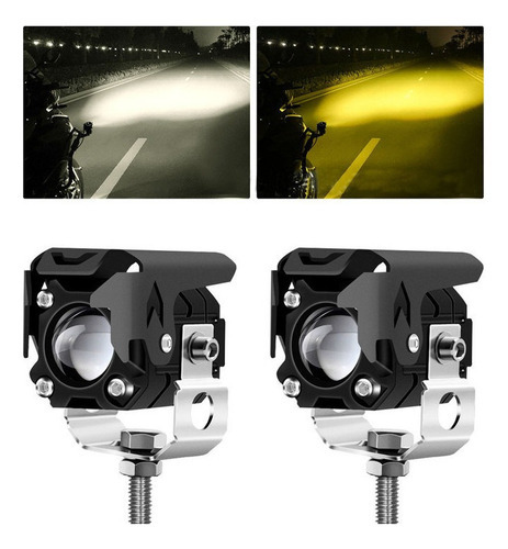 2pcs Holofotes Farol Auxiliar De Moto - Iluminação Potente