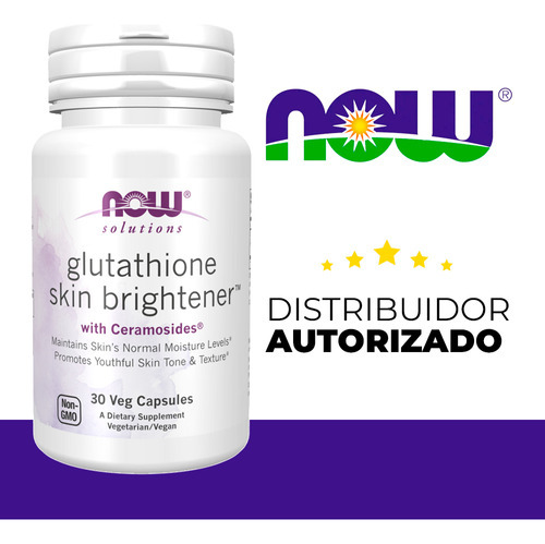 Glutationa Skin Brightener Now Foods 30 Cáps Importado - Imagem 5