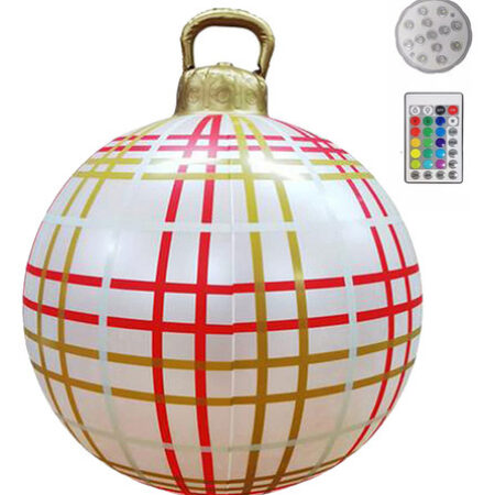 Enfeites De Bola Decorados De Natal Infláveis De Pvc Grandes - Imagem 16