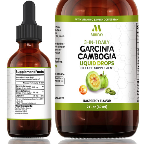 3 -in -1 Garcinia Cambogia Liquid Gotas - Extrato Natal Com - Imagem 7