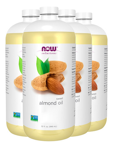 Óleo Amendoa Doce Now Foods 946 Ml Puro Importado 4un