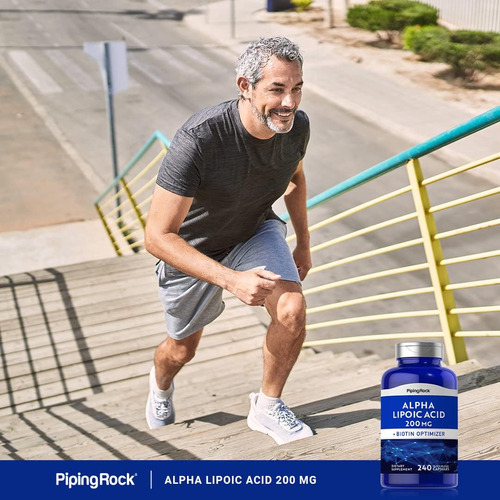 Piping Rock Ácido Alfa Lipóico 200mg | 240 Cápsulas | Mais B - Imagem 5