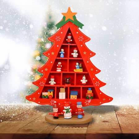 Decoração De Mesa De Madeira Árvore De Natal Div Ornamentos2 - Imagem 10
