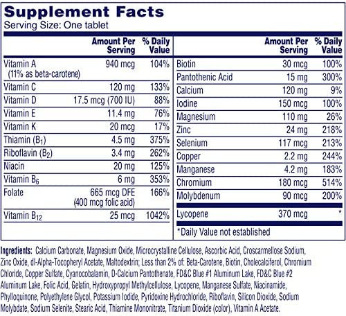 One A Day Men"s 50+ Healthy Advantage Multivitamínico, Suple - Imagem 8