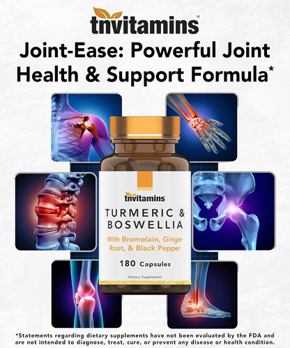 Tnvitamins Complexo De Cúrcuma E Boswellia (180 Cápsulas) Co - Imagem 5