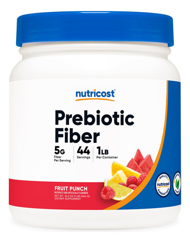 Fibra Prebiótica Em Pó Nutricost Fruit Punch 454g