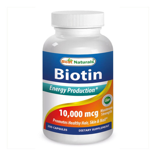 Best Naturals Potência Máxima Biotina 10.000 Mcg Para Fórmul