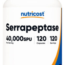 Suplemento Nutricost Serrapeptase 40.000 Spu 120 Cápsulas