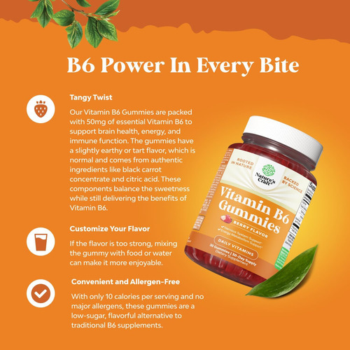 Gomas Potentes De Vitamina B6 Para Adultos - Vitamina B6 50 - Imagem 2