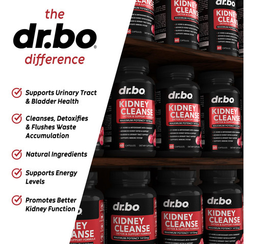 Suplemento Dr. Bo Kidney Cleanse Detox Cranberry 1410 Mg - Imagem 4