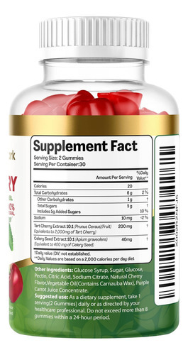Katherine & Clark Tart Cherry Gold Montmorency Gummies - Tar - Imagem 9