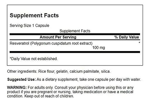 Swanson Resveratrol Miligrams 30 Cápsulas (2 Pacote) - Imagem 2