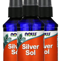 Silver Sol Líquido 50mcg Now Foods 118ml Importado 3un