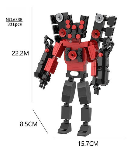 Bloco De Brinquedos De Banheiro Humano Titan Clock Tv Figure - Imagem 2