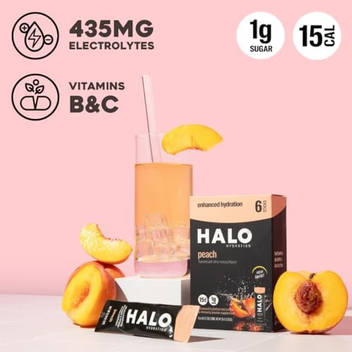 Pacotes De Pó Eletrólito De Hidratação Halo - Pêssego - 6 Po - Imagem 2
