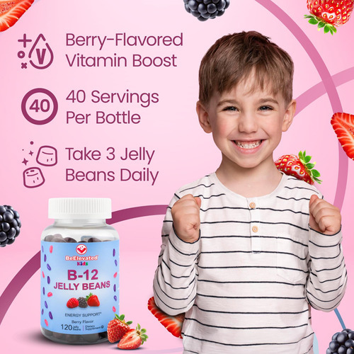 Beelevated B12 Jelly Beans - Gomas De Vitaminas Mastigáveis - Imagem 3