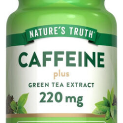 Pílulas De Cafeína Da Verdade Da Natureza | 220mg | Contagem