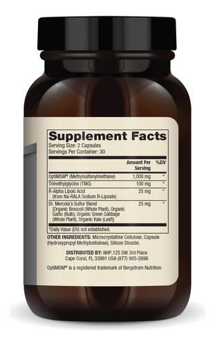 Dr. Mercola, Suplemento Dietético De Complexo De Enxofre Msm - Imagem 2
