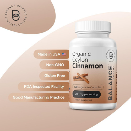 Suplemento Orgânico De Canela Do Ceilão Balancebreens 1200mg - Imagem 5