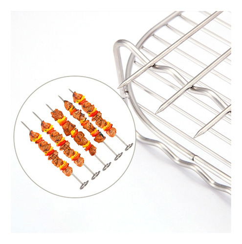 Rack De Três Camadas Airfryers De Aço Inoxidável, Quadrado V - Imagem 2