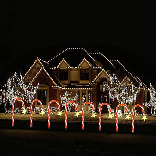 ./ . Luzes De Decoração Navideña Para Jardín Al Aire Libre, - Imagem 6