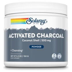Solaray Carvão De Coco Ativado Em Pó 500 Mg | Limpeza Intern