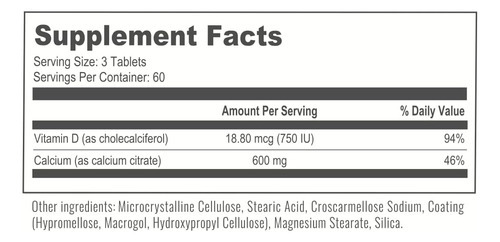 Citrato De Cálcio Bariatricpal Easy Swallow (600 Mg) E Compr - Imagem 2