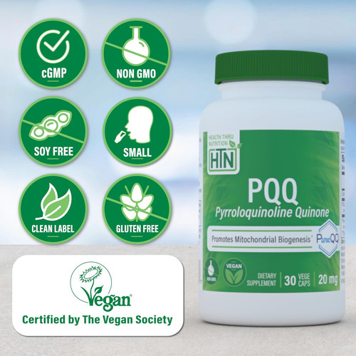 Saúde Através Da Nutrição Pqq 20mg 30 Porções Pirro -caloqui - Imagem 3