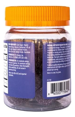 Gomas Energéticas Gummishot, 1125 Mg De Cafeína Mastigável À - Imagem 3